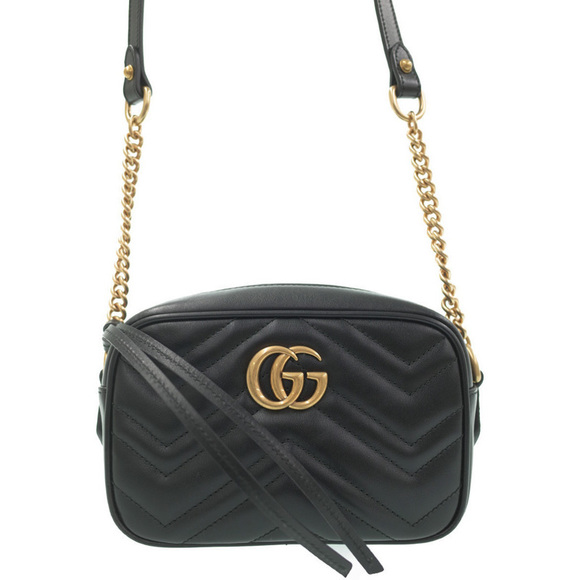 Gucci GG Marmont Quilted Mini Bag Shoulder Bag Black - Picture 1 of 9